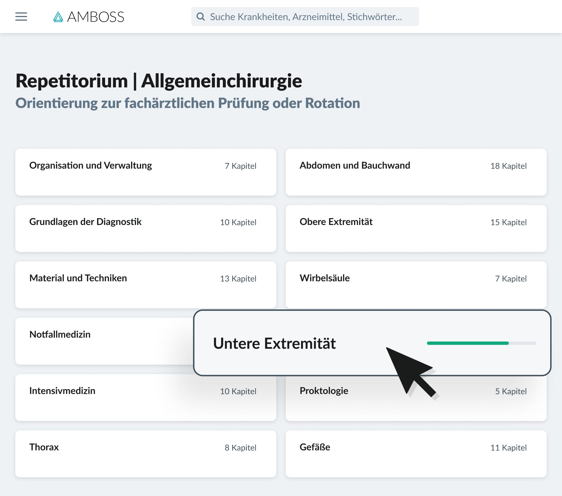 Facharzt Lernplan Allgemeinchirurgie AMBOSS